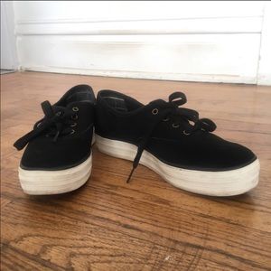 Keds triple suede flat form sneakers